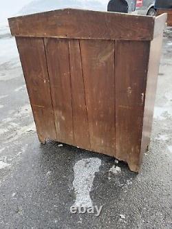 Antique pa primitive jelly milk cupboard cabinet 1830s country paint poplar