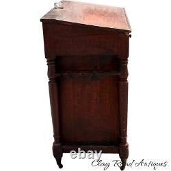 Antique paint decorated country store primitive stand table cabinet cupboard
