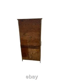 Antique paint decorated primitive cupboard cabinet grain paint Childs size 1900