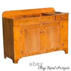 Antique pine primitive dry sink repurpose pine 1900s country cabinet cupboard