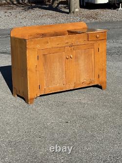 Antique pine primitive dry sink repurpose pine 1900s country cabinet cupboard