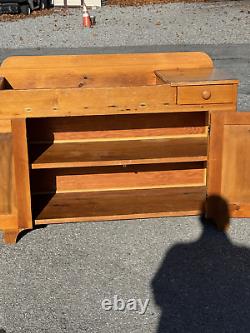 Antique pine primitive dry sink repurpose pine 1900s country cabinet cupboard