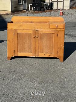 Antique pine primitive dry sink repurpose pine 1900s country cabinet cupboard