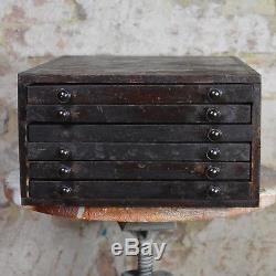 Antique printers cabinet mahogany collectors cabinet drawers storage