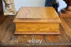 Antique specimen Apothecary cabinet hardware parts bin wood drawer dental VTG