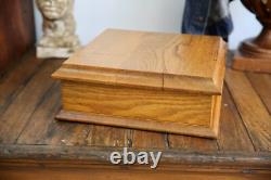 Antique specimen Apothecary cabinet hardware parts bin wood drawer dental VTG