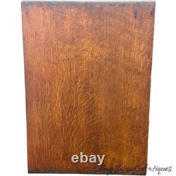 Antique tiger oak two drawer card catalog recipe file cabinet desk top 1920