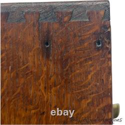 Antique tiger oak two drawer card catalog recipe file cabinet desk top 1920