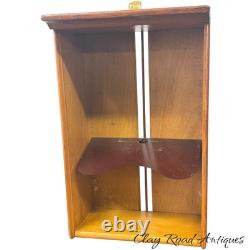 Antique tiger oak two drawer card catalog recipe file cabinet desk top 1920