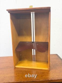 Antique tiger oak two drawer card catalog recipe file cabinet desk top 1920