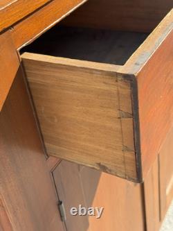 Antique tulip poplar & walnut jelly cupboard milk cabinet 40 small bracket 1860