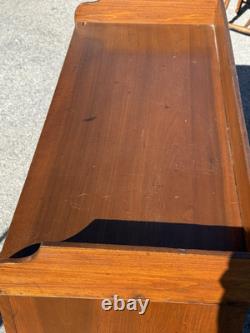 Antique tulip poplar & walnut jelly cupboard milk cabinet 40 small bracket 1860