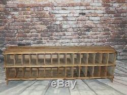 Antique/vintage 30 Section Wood Storage Cubby Cabinet Primitive Store Display