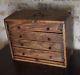 Antique Vintage Engineer's Wooden Cabinet Collectors Cabinet