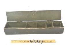 Antique wall box divided cubby cabinet shelves 17x4x2 paint 19th original