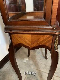 Antique wall curio cabinet