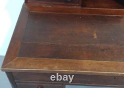 Antique walnut 19th shop keepers hardware store cabinet desk country store