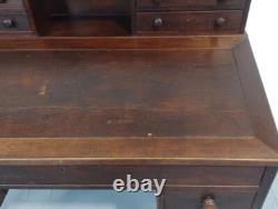 Antique walnut 19th shop keepers hardware store cabinet desk country store