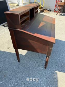 Antique walnut 19th shop keepers hardware store cabinet desk country store