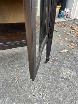 Antique wood cabinet curved glass Great Display Cabinet