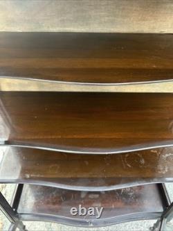 Antique wood cabinet curved glass Great Display Cabinet