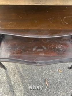 Antique wood cabinet curved glass Great Display Cabinet