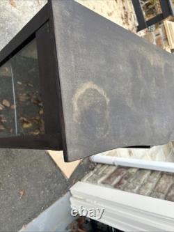 Antique wood cabinet curved glass Great Display Cabinet