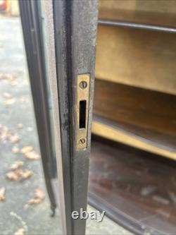 Antique wood cabinet curved glass Great Display Cabinet