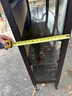 Antique wood cabinet curved glass Great Display Cabinet