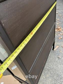 Antique wood cabinet curved glass Great Display Cabinet