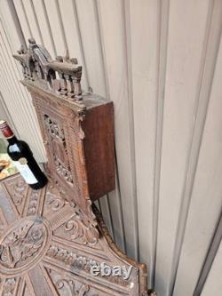 Antique wood kitchen apothecary wall cabinet