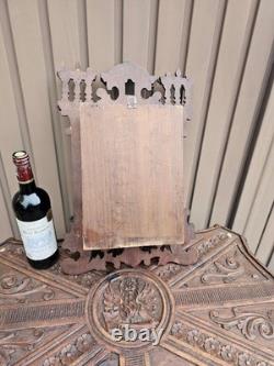 Antique wood kitchen apothecary wall cabinet