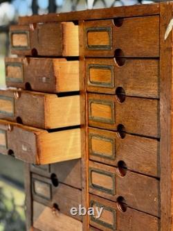Antique wooden multi drawer cabinet