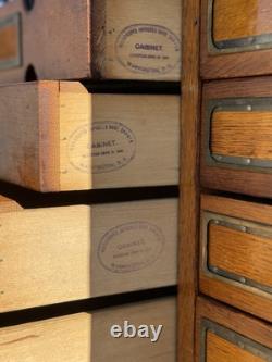 Antique wooden multi drawer cabinet