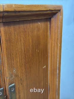 Antique yellow pine eastern shore hanging corner cupboard 1700s primitive south