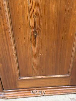 Antique yellow pine eastern shore hanging corner cupboard 1700s primitive south