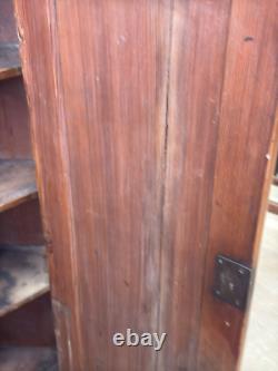 Antique yellow pine eastern shore hanging corner cupboard 1700s primitive south