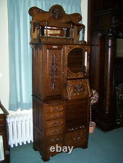 Antiuqe Oak Dental Cabinet