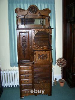 Antiuqe Oak Dental Cabinet