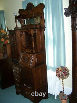 Antiuqe Oak Dental Cabinet