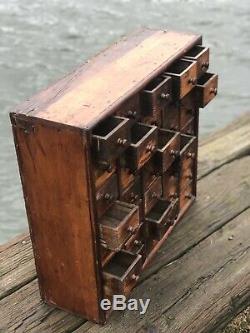 Apothecary Cabinet Vintage Industrial Wood Hardware Multi Drawer Storage