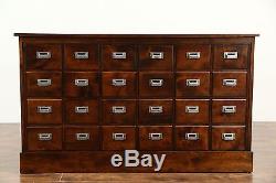 Apothecary Drugstore Counter, 1910 Antique 24 Drawer File Cabinet