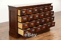 Apothecary Drugstore Counter, 1910 Antique 24 Drawer File Cabinet
