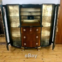 Art Deco 1920s Walnut Drinks Cabinet and Cocktail Bar