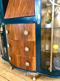 Art Deco 1920s Walnut Drinks Cabinet and Cocktail Bar