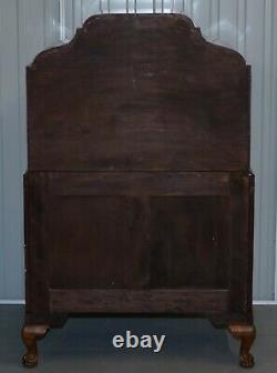 Art Deco Burr Walnut Drinks Cabinet Cupboard With Drawers Butlers Serving Tray
