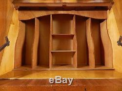 Art Deco Vtg Antique Bookcase Display Secretary Cabinet with Drop Front Desk