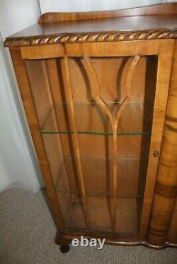 Art Deco Waterfall Cabinet Bookcase Curio Hutch
