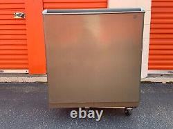 Art deco revival File Cabinet 2 drawer Yawman & Erbe metal corners RARE