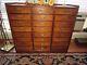 Arts And Craft Oak File Cabinet Apothecary Antiqe Library Card Cabinet Vintage